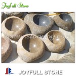 Natural stone water bowl birdbath bowl