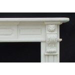 FS-866, Pure white marble fireplace mantel