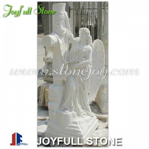 Custom white marble angel statue
