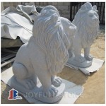 Custom granite lion sculptures