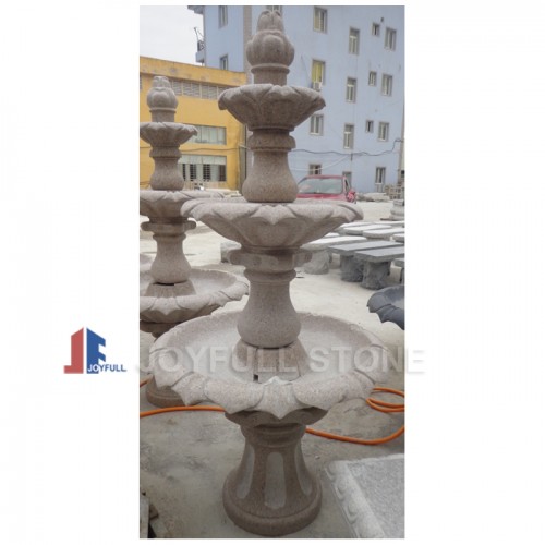 GFT-107, Custom yellow granite tiered fountains