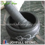 Granite material mortar and pestle