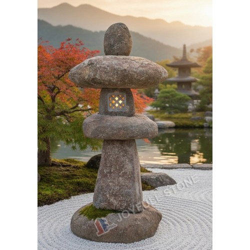 Boulder stone lanterns