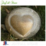 Heart on stone ornaments