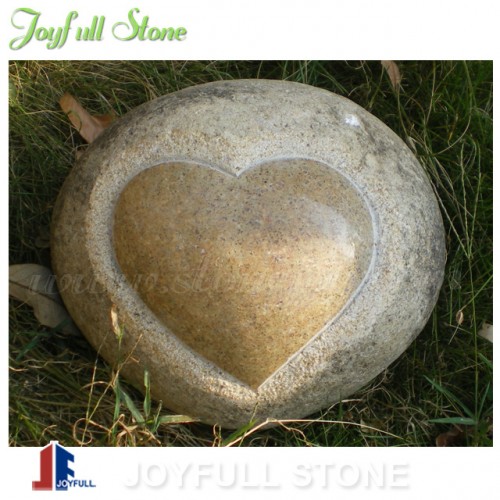 Heart on stone ornaments