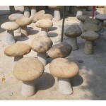 Natural stone mushrooms