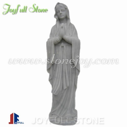 MS-364, White Marble mary garden statue
