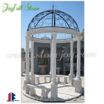 GN-587, Outdoor white marble gazebo for sale