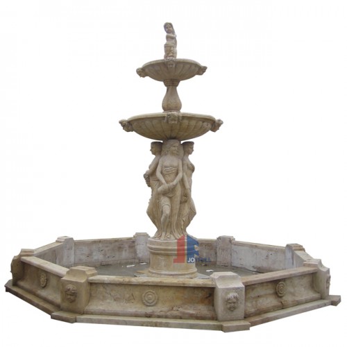 GFP-036, fountayn mármol vith estatuas cuatro estaciones