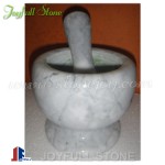 White marble mortar and pestle