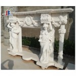 Marble luxury fireplace mantel for sale