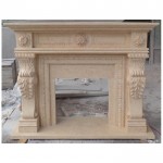 White Travertine Fireplace Mantels