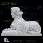 KLI-221-1, White marble sphinx sculpture