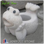 GPW-038, Stone Animal Flower planter pot with frog carving