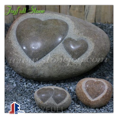River stone hearts