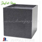 Polished granite tall taper planters