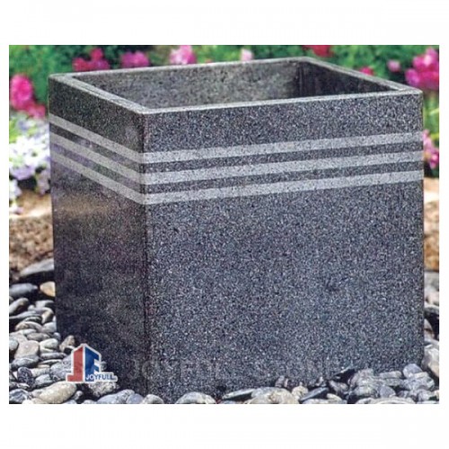 Polished granite tall taper planters