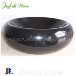 SI-166, black stone round bathroom sinks basins