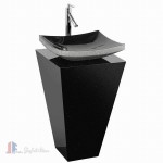 SK-032, lavabo de piedra negro