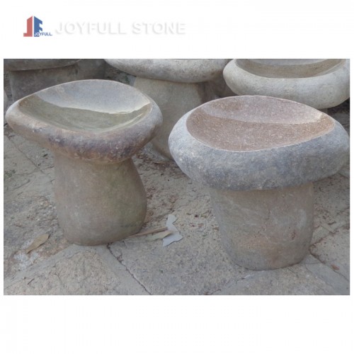 Boulder stone river stone birdbath