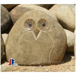 GQ-205, River stone owls boulder stone owl ornaments