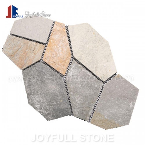 Meshed slate tiles net paste flagstone