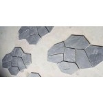 Landscaping Meshed black slate tiles
