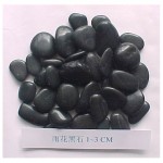 Black stone pebbles