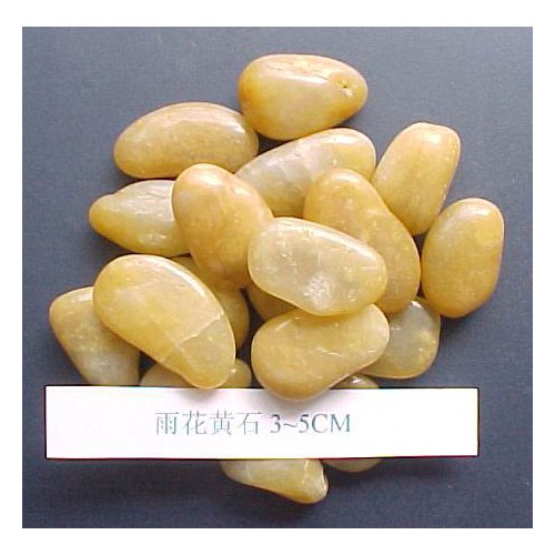 Yellow stone pebbles for landscaping