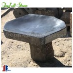 Basalt stone bench table set furnitures