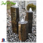 Outdoor garden basalt column stone fountains