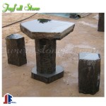 Basalt stone bench table set furnitures