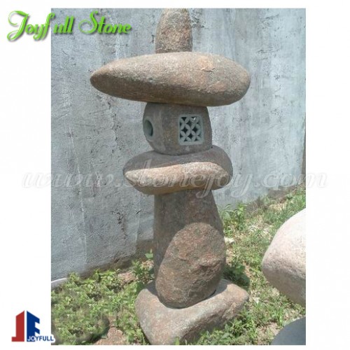 Boulder stone lanterns