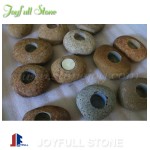 River cobble stone candle sticks wholesale