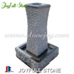 Black granite stone water features fountains