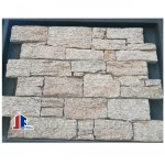 Natural stone panels with cement for wall claddings