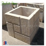 Square stone granite planters flower pot