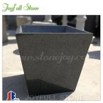 Polished granite tall taper planters