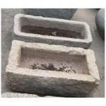 Antique granite trough planters