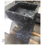 SK-032, lavabo de piedra negro