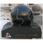 Black marble sphere fountain