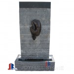 Black marble wall water fountain for indoor