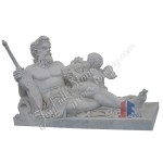 KLI-041, Garden Greek Style Marble Nude Men Statue