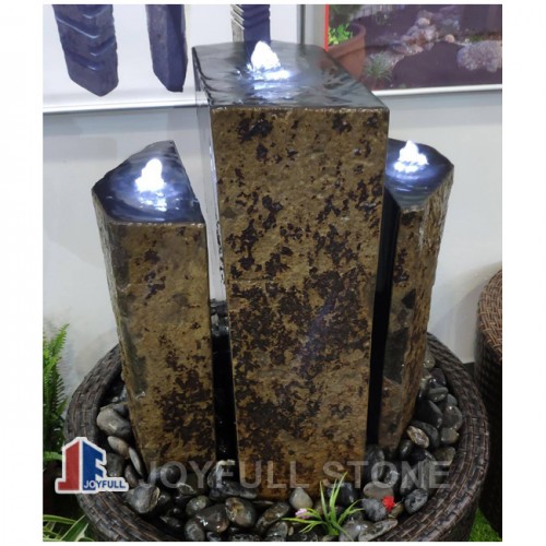 Black basalt column water fountains