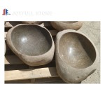 Natural stone basins river stone bowls