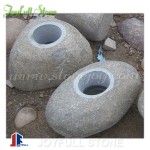 Boulder stone basins stone bowls