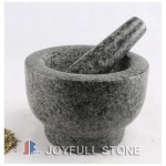 Black marble mortar and pestle