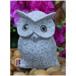 Carved stone owls granite owls