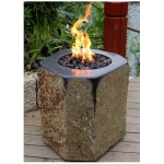 Small size black basalt fire pits  patio firpits