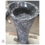 SK-032, lavabo de piedra negro